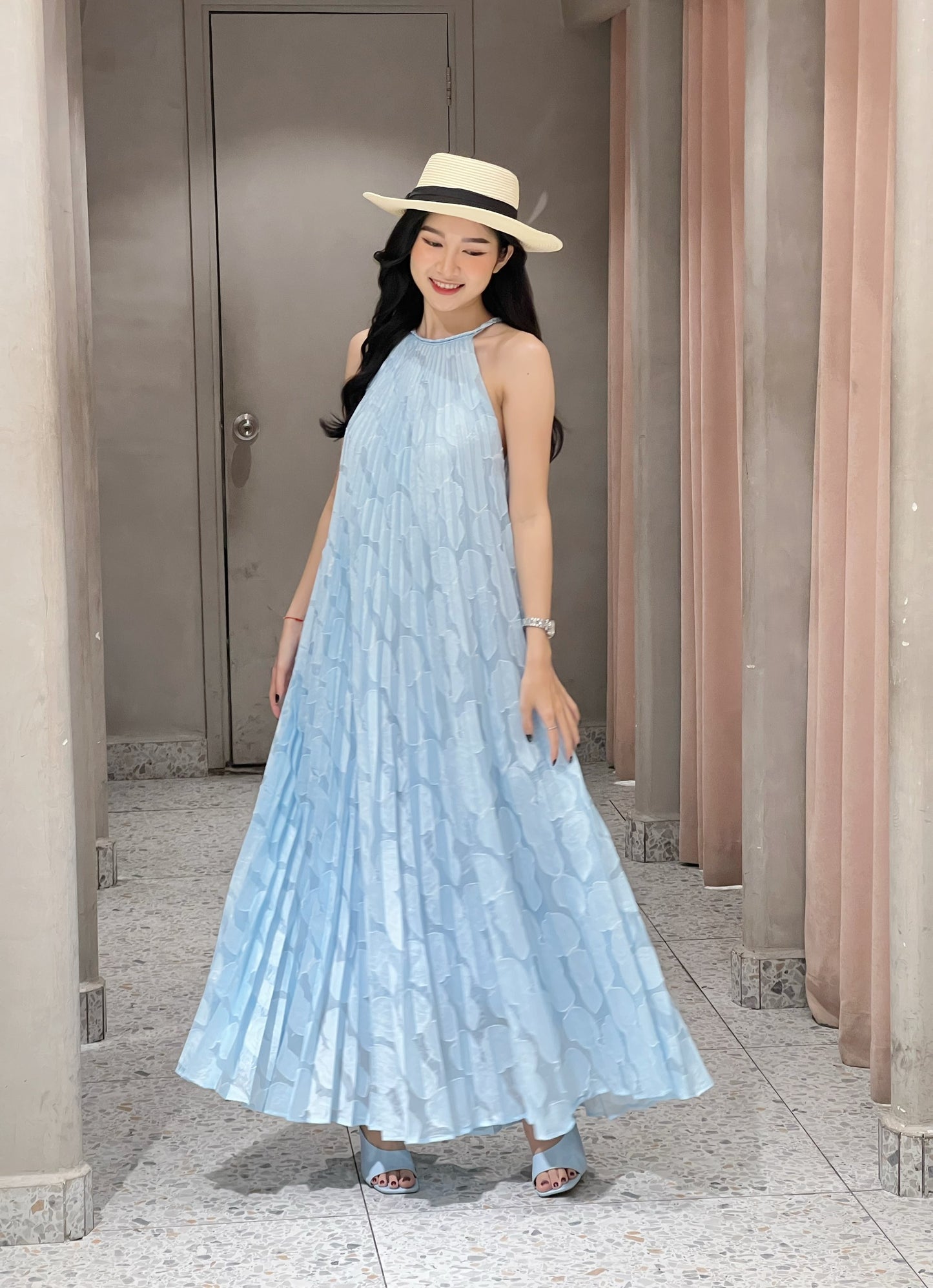 Viona Dress - Halter Maxi Dress, Elegant and Sophisticated