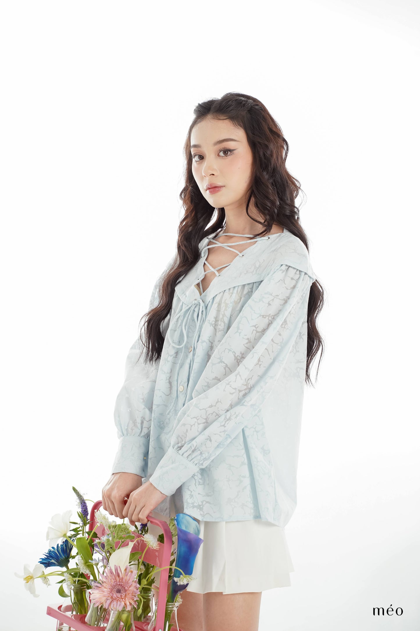 Amore Shirt - Loose Fit, Flared Sleeves, And Stylish Tie Accents