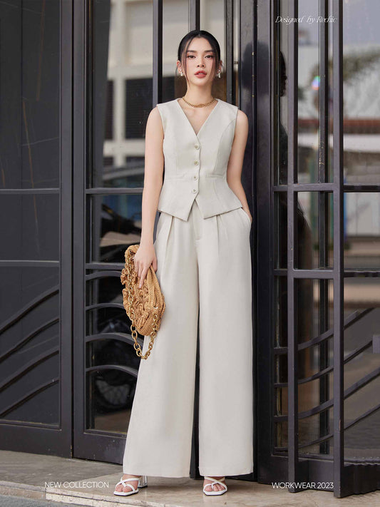 Cindy Pants - Wide-Leg Trousers, Gentle And Elegant Style Suitable For Work