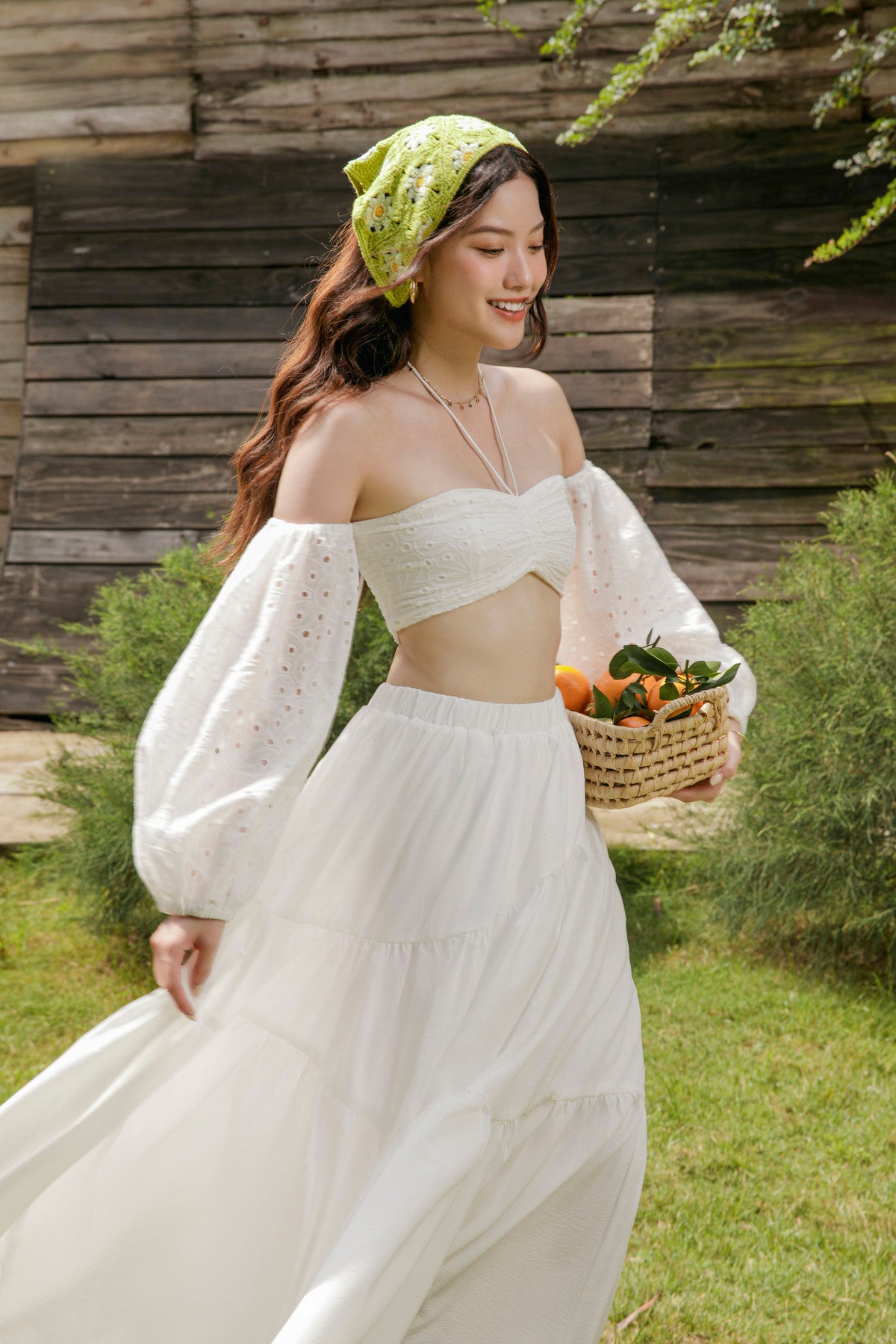 Netrol Skirt - Flowy Maxi Skirt Freesize