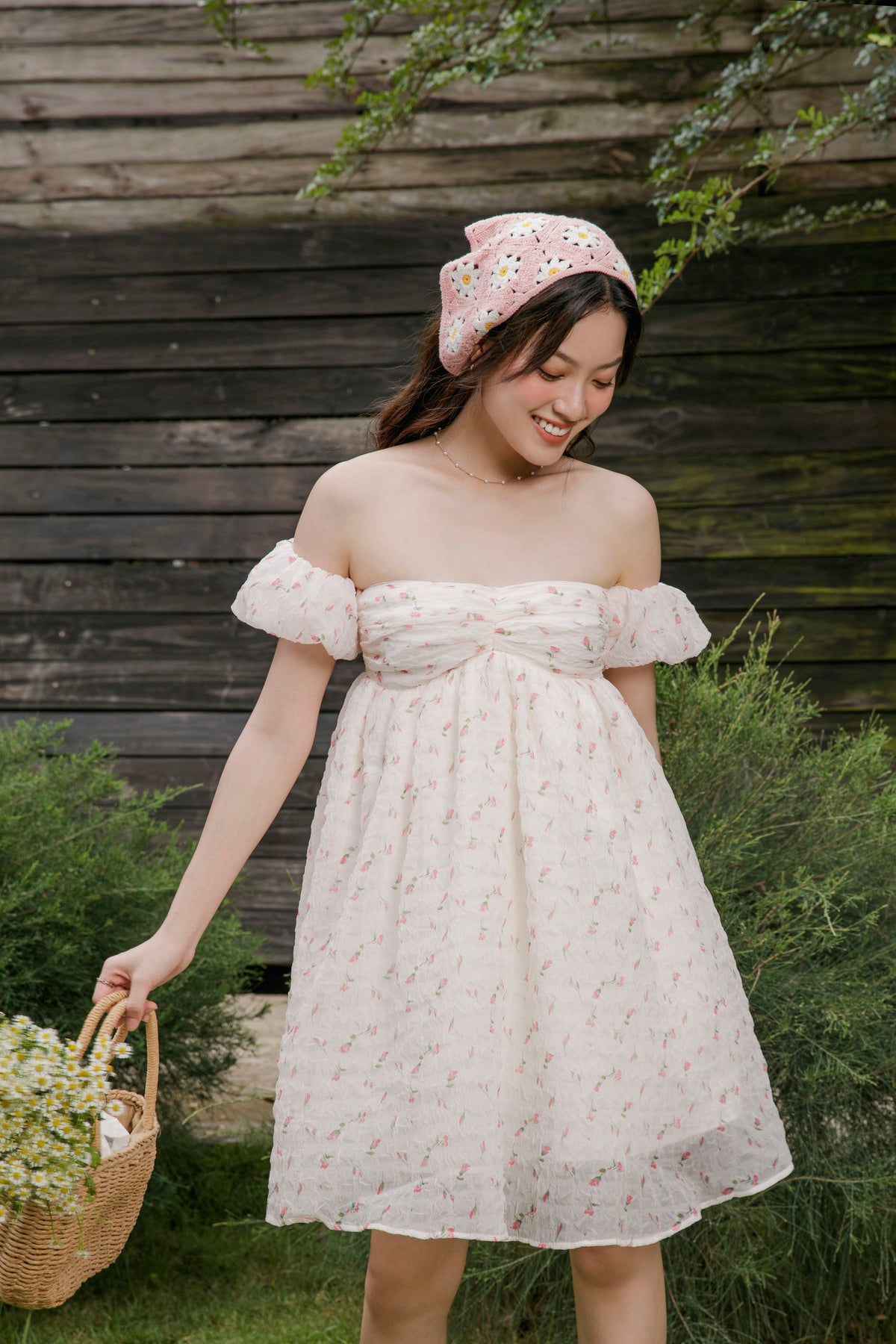 Envy Dress - Babydoll Floral Off-Shoulder Dress