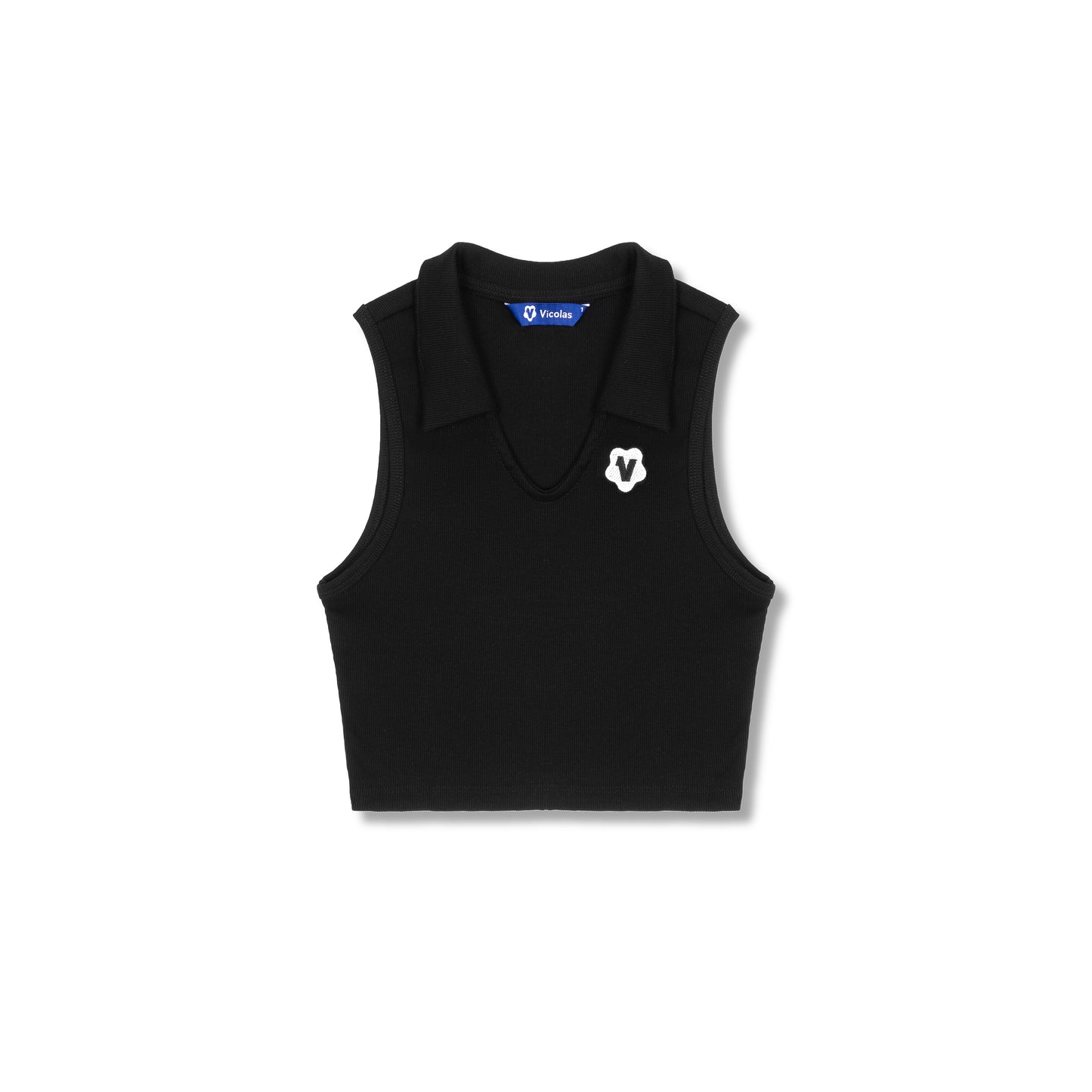 Cotton V Neck Crop Top