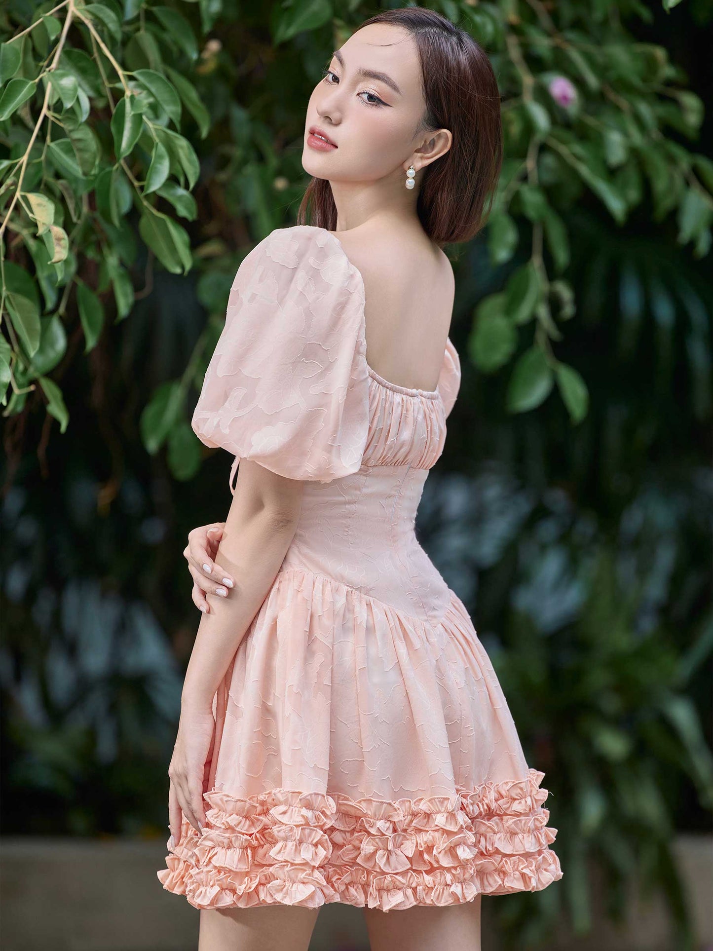 Shila Dress - With Bow Tie And Elastic Waistband Shoulder, Youthful, Sexy, And Suitable For Strolling Around The Streets