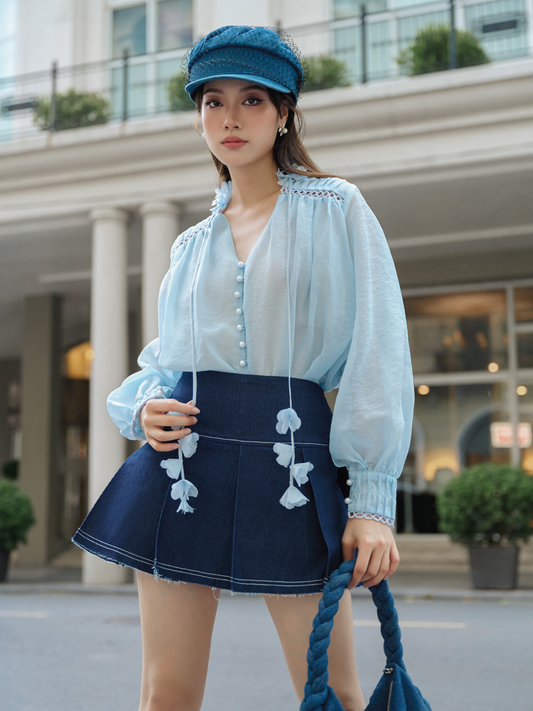 Cice Skirt - A-line Denim Skirt, Elegantly Trendy And Stylish