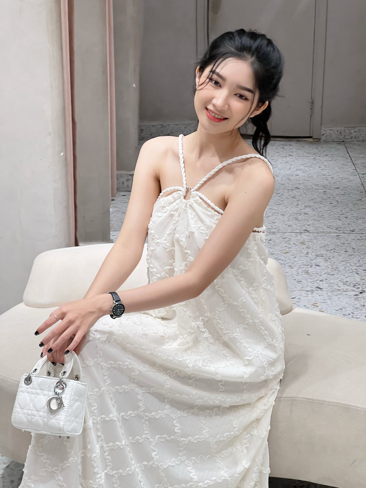 Myla Dress - Luxurious Halter A-line Maxi Dress