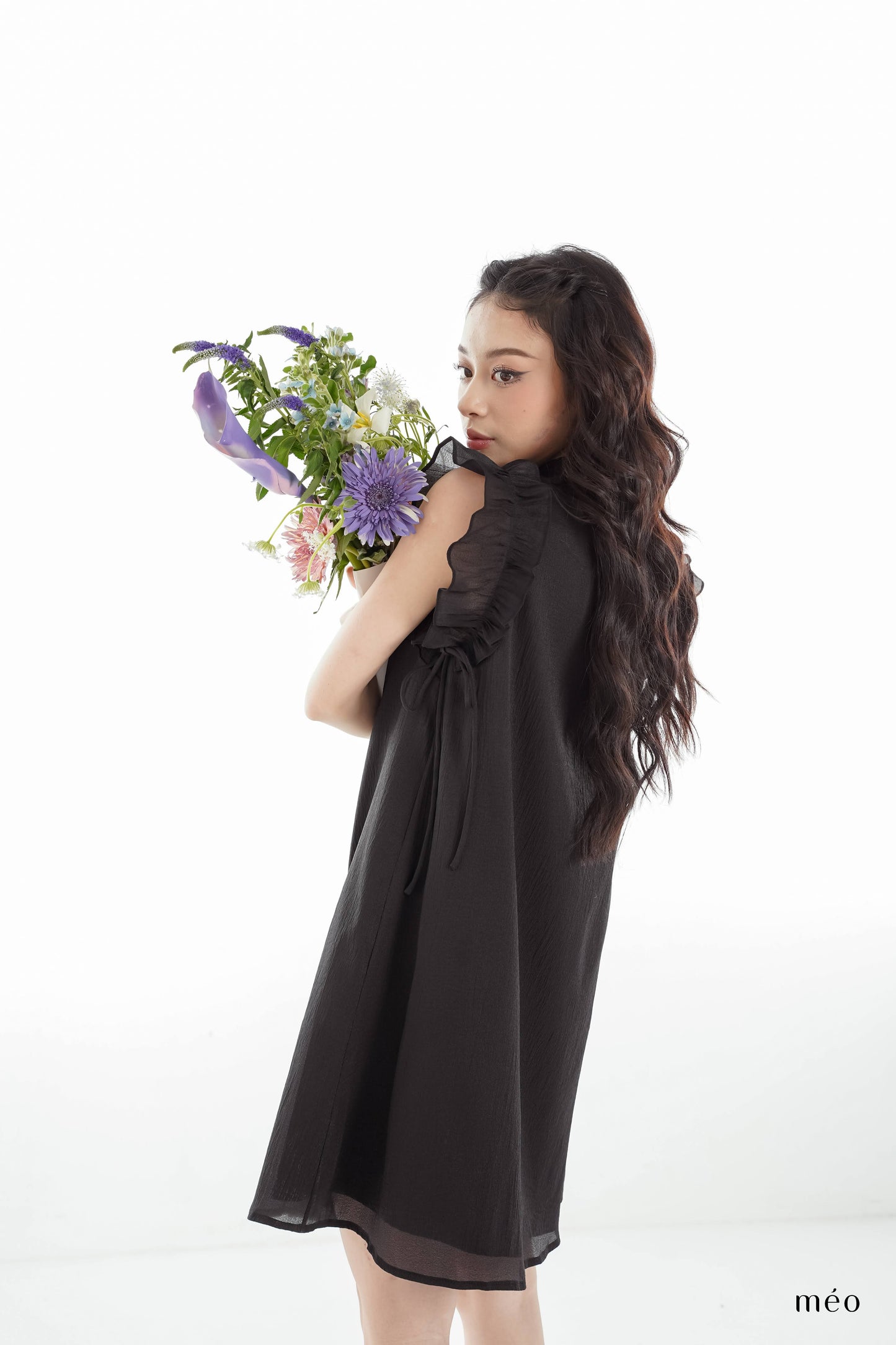 Páramo Dress - A-Line Dress With a Shirt Collar, Flutter Sleeves, Button Accents