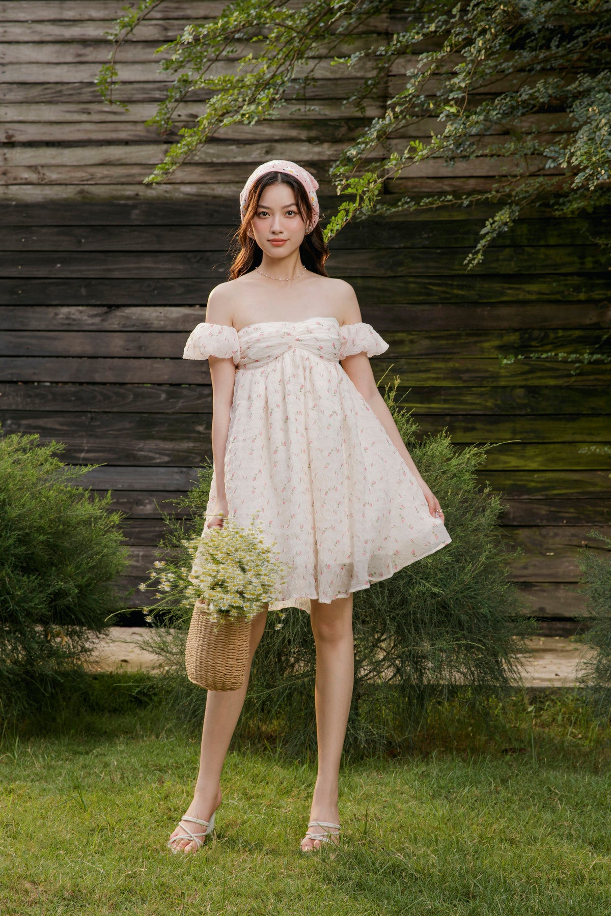 Envy Dress - Babydoll Floral Off-Shoulder Dress