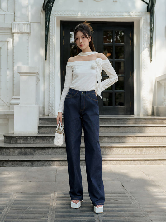Elas Top - Elegant and Sophisticated Off-Shoulder Floral Top
