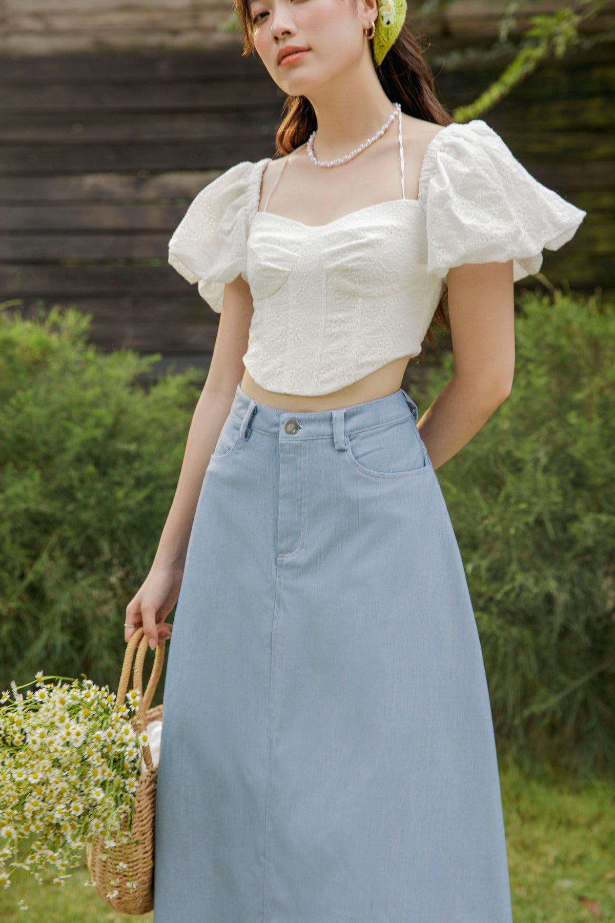 Sylee Top - Feminine Puff Sleeve Crop Top