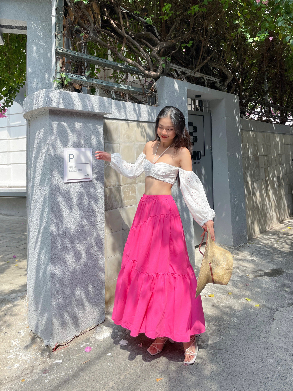 Netrol Skirt - Flowy Maxi Skirt Freesize