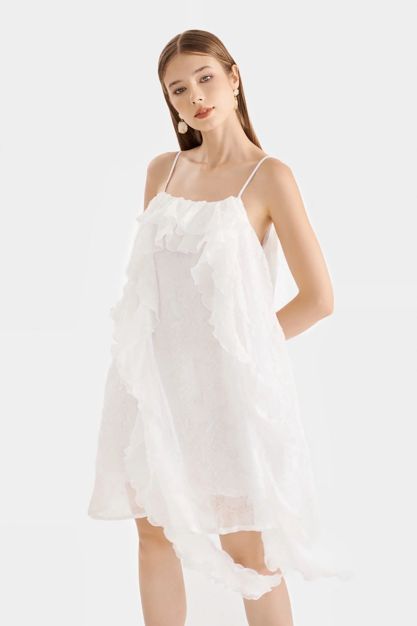 Loose And Bust 2 Straps Mini Dress