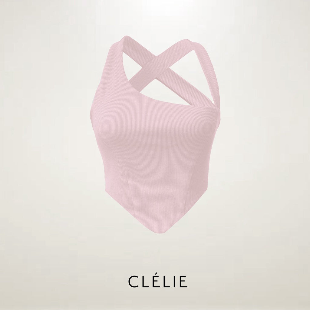 Crossed Strings Open Back Crop Top - Keva Top