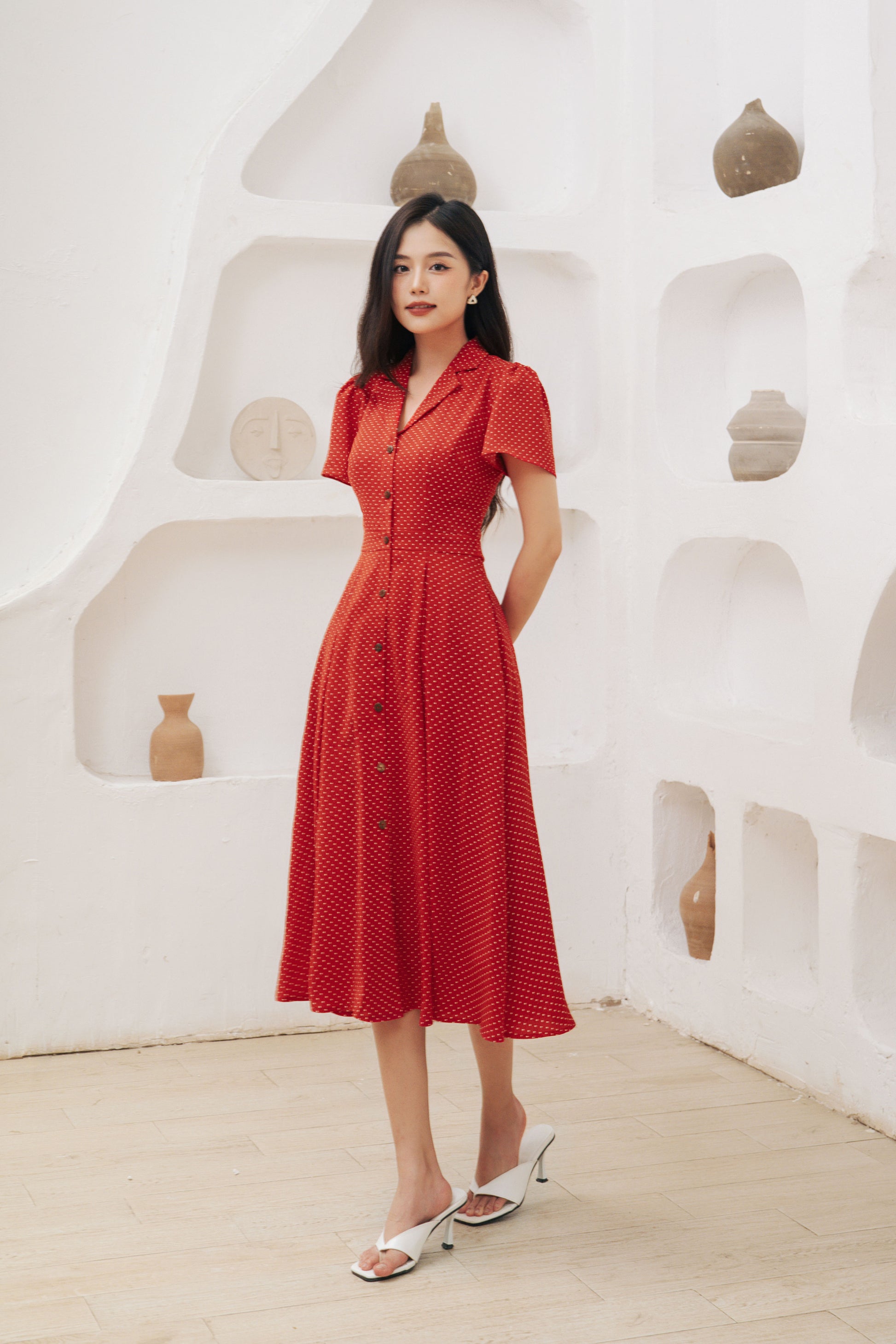 designer polka dot dresses ZAPAKA Women Black Summer Cocktail Dress A Line Off The Shoulder White Polka Dots Dress with Slit, Black White Dot / US6