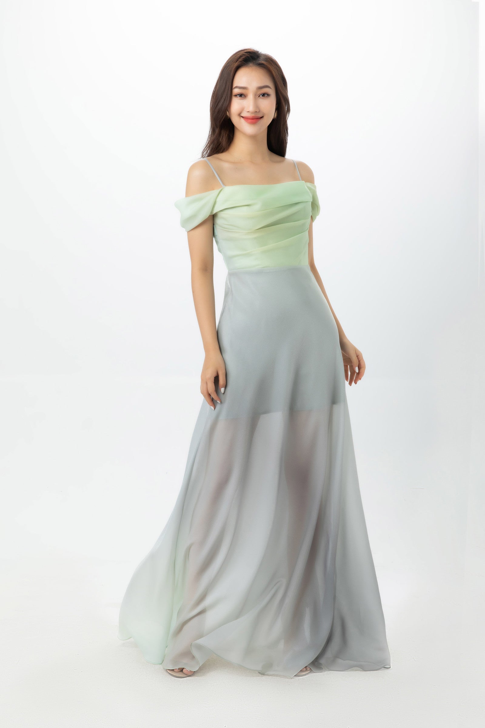 Olwen Dress - Luxury Midi Prom Dress Green / S Olwen Dress - Luxury Midi Prom Dress Green / S