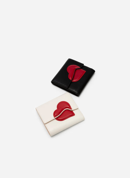 Heart Pattern Mini Wallet - Love Limited Edition - Cream